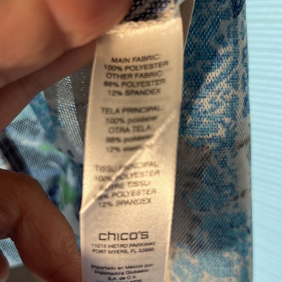 L/12 Chicos Weekend sheer zip-up jacket Chicos sizing 2 is a L/12 - Picture 5 of 8